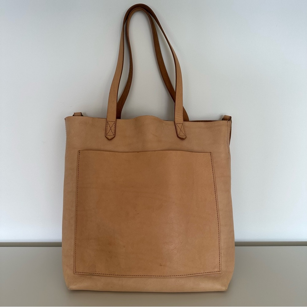 Madewell The Medium Transport Bag Tan Natural Crossbody Leather Tote Purse Bag